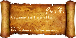 Csizmadia Hajnalka névjegykártya