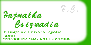 hajnalka csizmadia business card